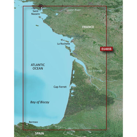 Garmin BlueChart® g3 Vision® HD - VEU465S - La Baule to San Sebastian - microSD™/SD™ - Boat Gear USA