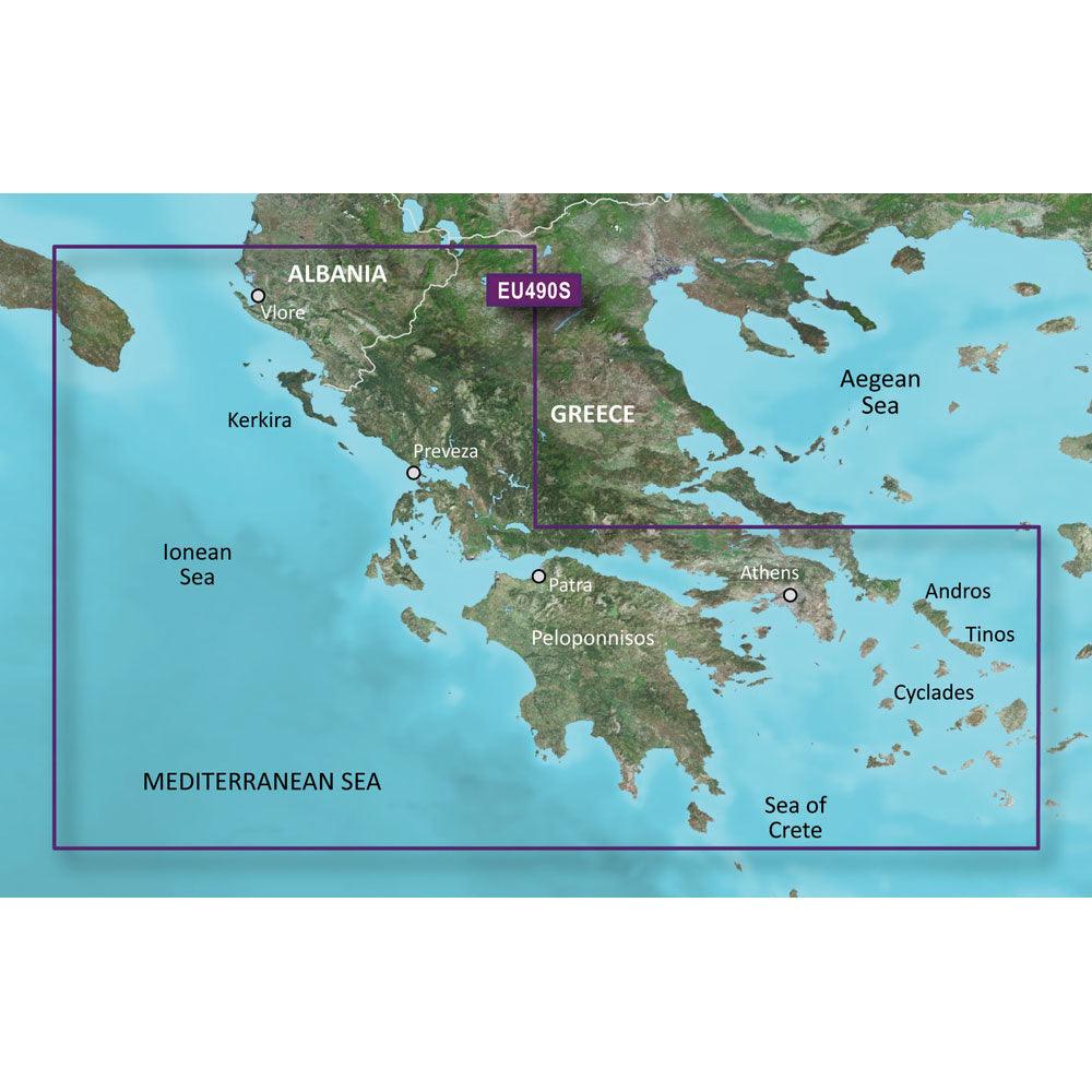 Garmin BlueChart® g3 Vision® HD - VEU490S - Greece West Coast & Athens - microSD™/SD™ - Boat Gear USA