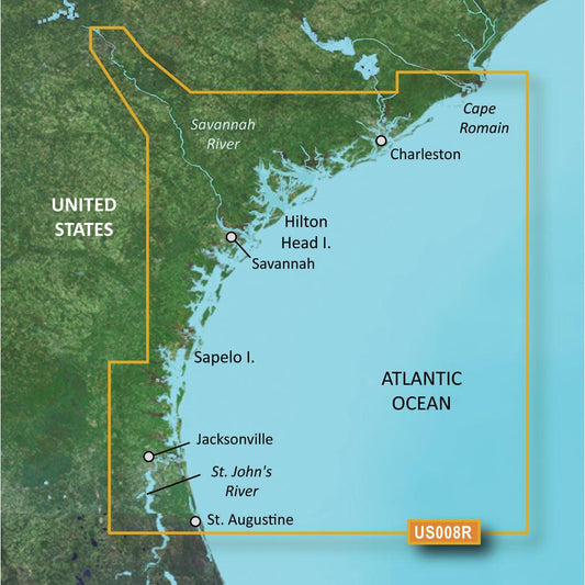 Garmin BlueChart® g3 Vision® HD - VUS008R - Charleston to Jacksonville - microSD™/SD™ - Boat Gear USA