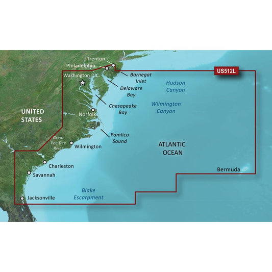 Garmin BlueChart® g3 Vision® HD - VUS512L - Mid-Atlantic - microSD™/SD™ - Boat Gear USA