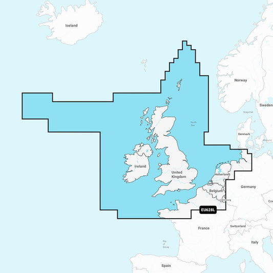 Garmin Navionics+ NSEU628L - U.K., Ireland & Holland - Marine Chart - Boat Gear USA