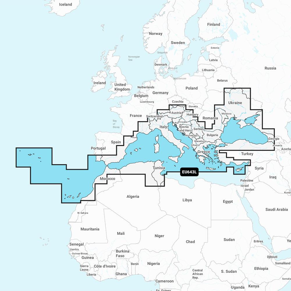 Garmin Navionics+ NSEU643L - Mediterranean & Black Sea - Marine Chart - Boat Gear USA
