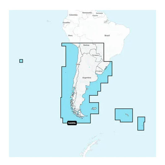 Garmin Navionics+™ NSSA005L - Chile, Argentina & Easter Island - Marine Chart - Boat Gear USA