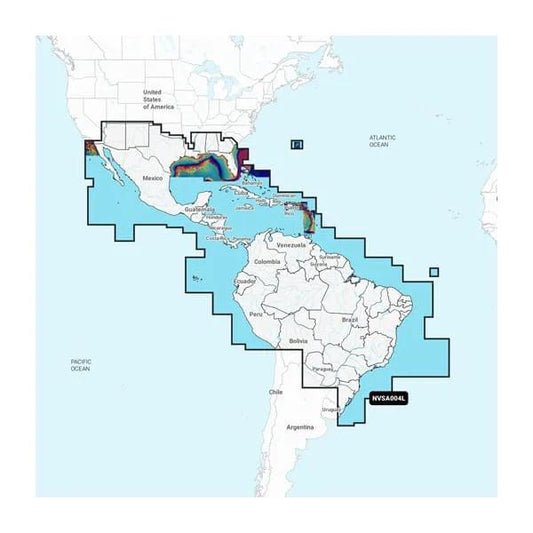 Garmin Nvsa004l Navionics+ Vision+ Mexico To Brazil Microsd - Boat Gear USA