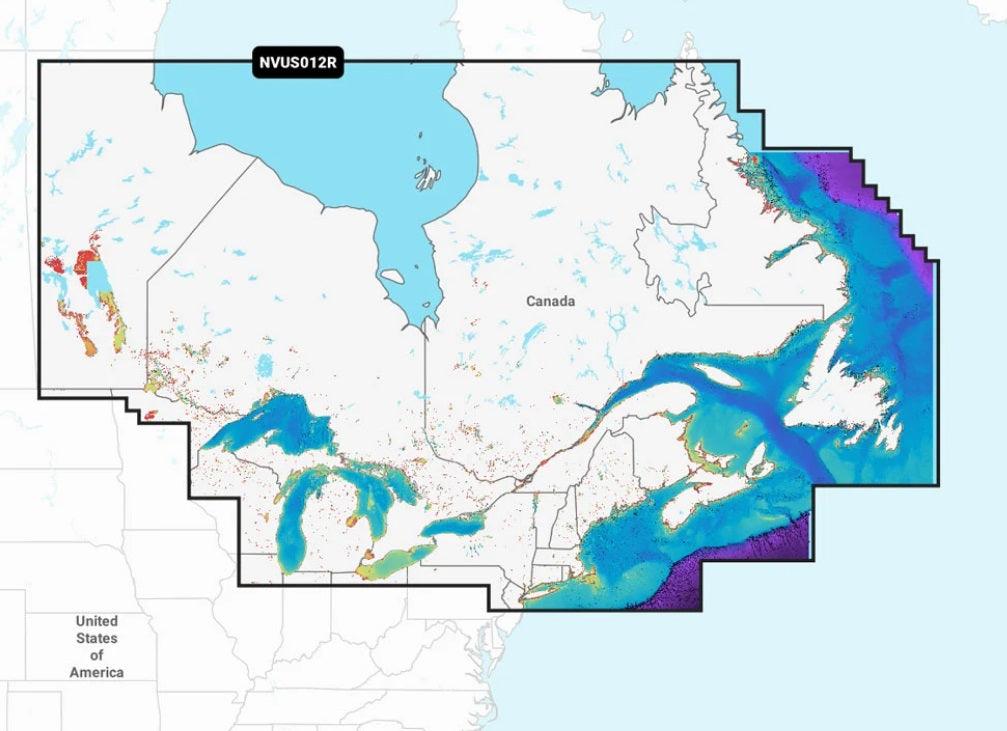 Garmin Nvus012r Navionics+ Vision+ Canada East & Great Lakes Microsd - Boat Gear USA