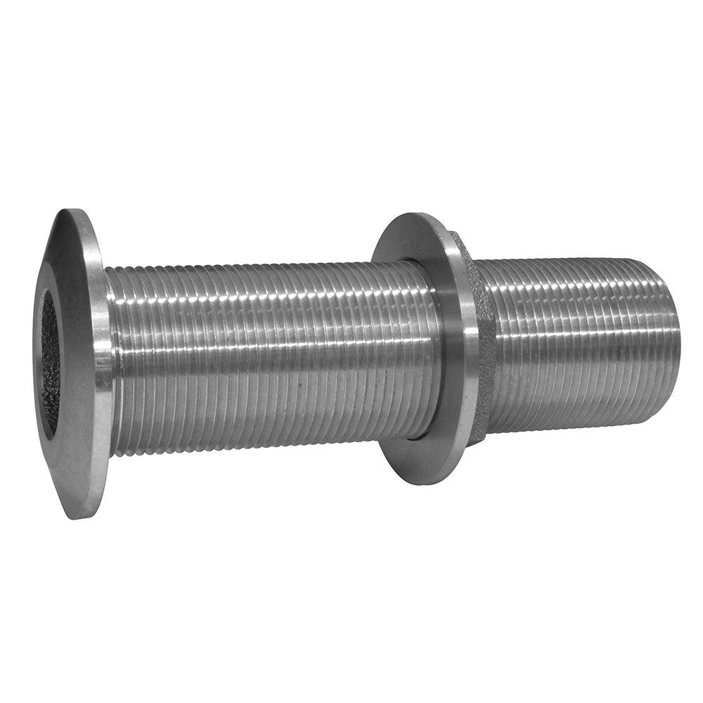 GROCO 1-1/4" Stainless Steel Extra Long Thru-Hull Fitting w/Nut - Boat Gear USA