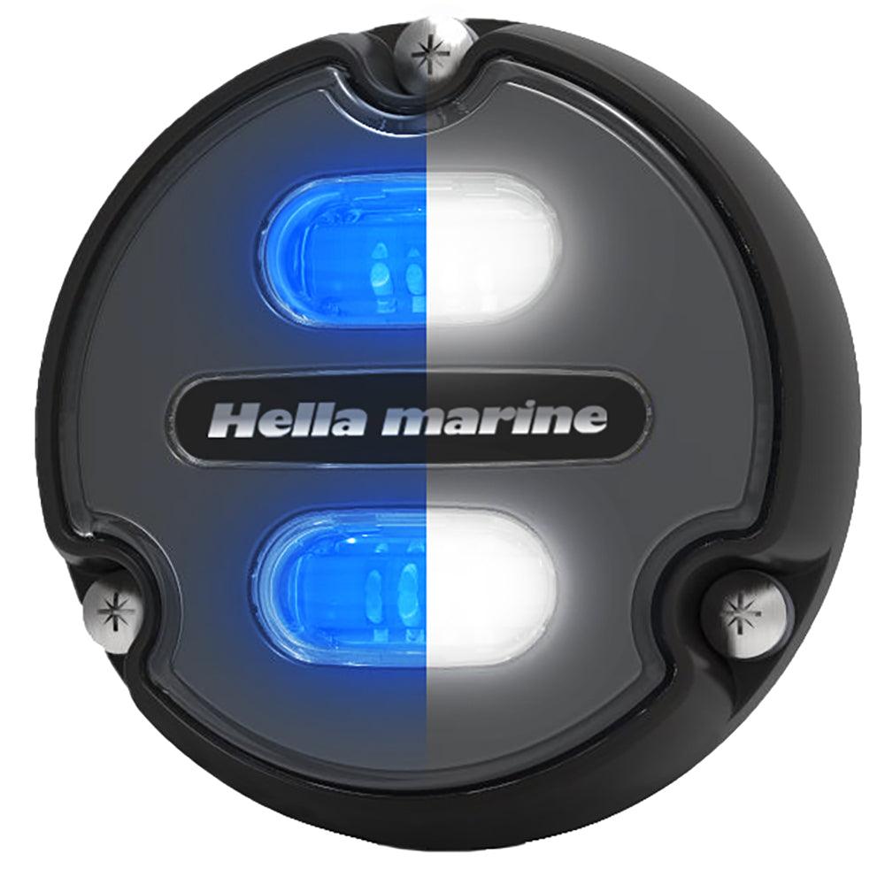 Hella Marine Apelo A1 Blue White Underwater Light - 1800 Lumens - Black Housing - Charcoal Lens - Boat Gear USA