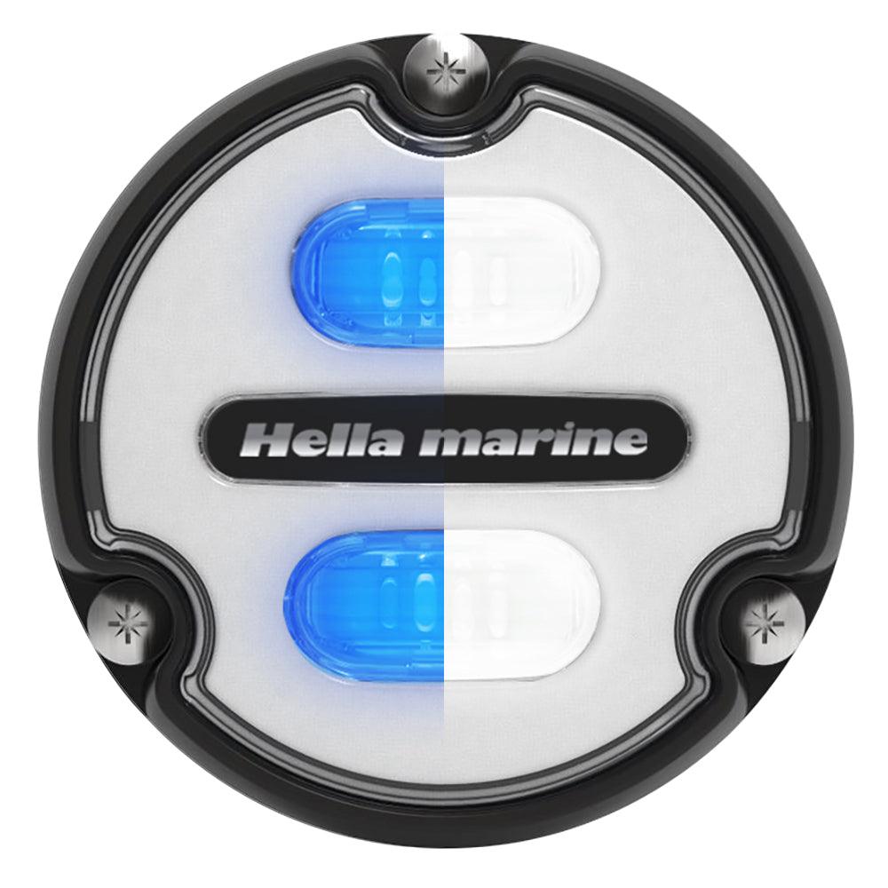 Hella Marine Apelo A1 Blue White Underwater Light - 1800 Lumens - Black Housing - White Lens - Boat Gear USA