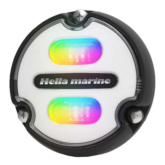 Hella Marine Apelo A1 RGB Underwater Light - 1800 Lumens - Black Housing - White Lens - Boat Gear USA