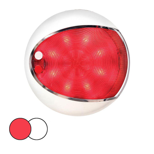 Hella Marine EuroLED 130 Surface Mount Touch Lamp - Red/White LED - White Housing - Boat Gear USA