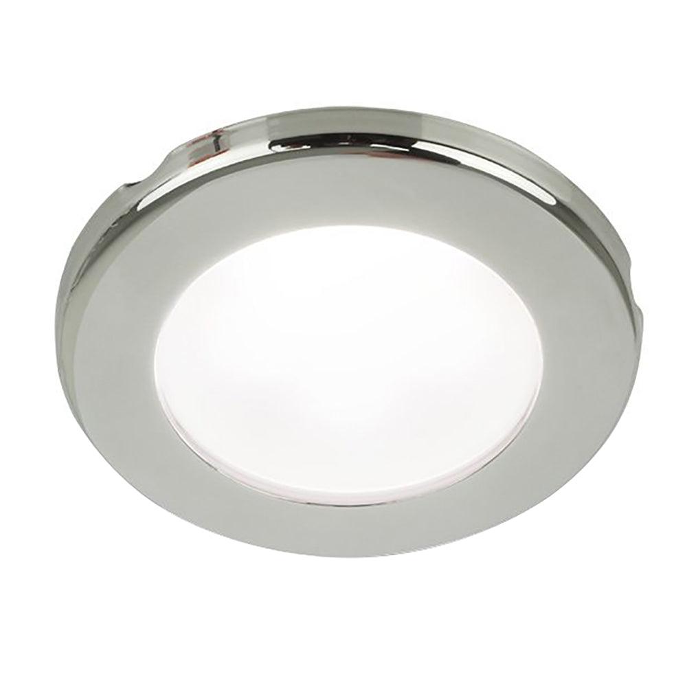 Hella Marine EuroLED 75 3" Round Screw Mount Down Light - White LED - Stainless Steel Rim - 12V - Boat Gear USA