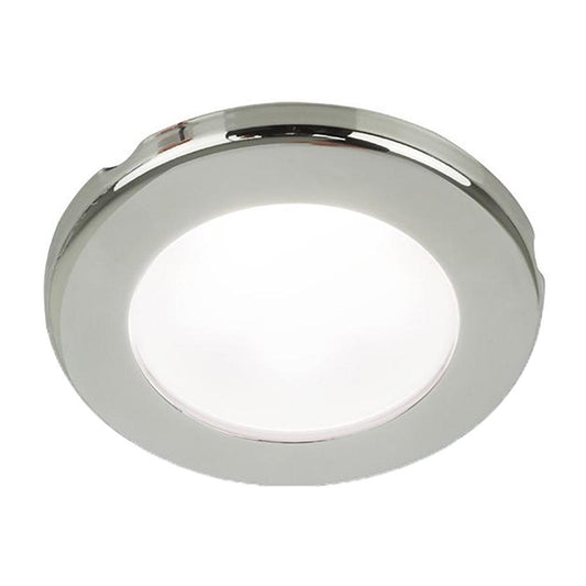 Hella Marine EuroLED 75 3" Round Screw Mount Down Light - White LED - Stainless Steel Rim - 24V - Boat Gear USA