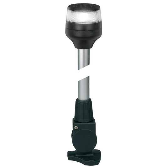 Hella Marine NaviLED 360 Compact All Round Lamp - 2nm - 24" Fold Down Base - Black - Boat Gear USA