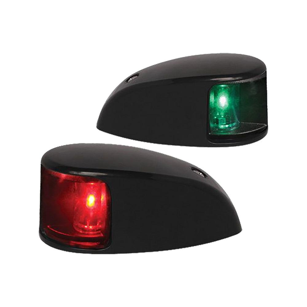 Hella Marine NaviLED Deck Mount Port & Starboard Pair - 2nm - Colored Lens/Black Housing - Boat Gear USA