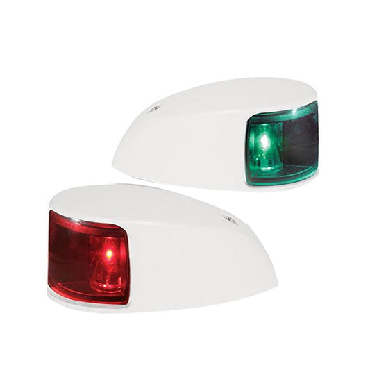 Hella Marine NaviLED Deck Mount Port & Starboard Pair - 2nm - Colored Lens/White Housing - Boat Gear USA