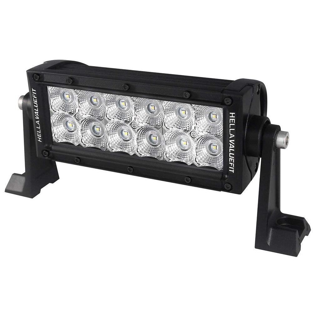 Hella Marine Value Fit Sport Series 12 LED Flood Light Bar - 8" - Black - Boat Gear USA