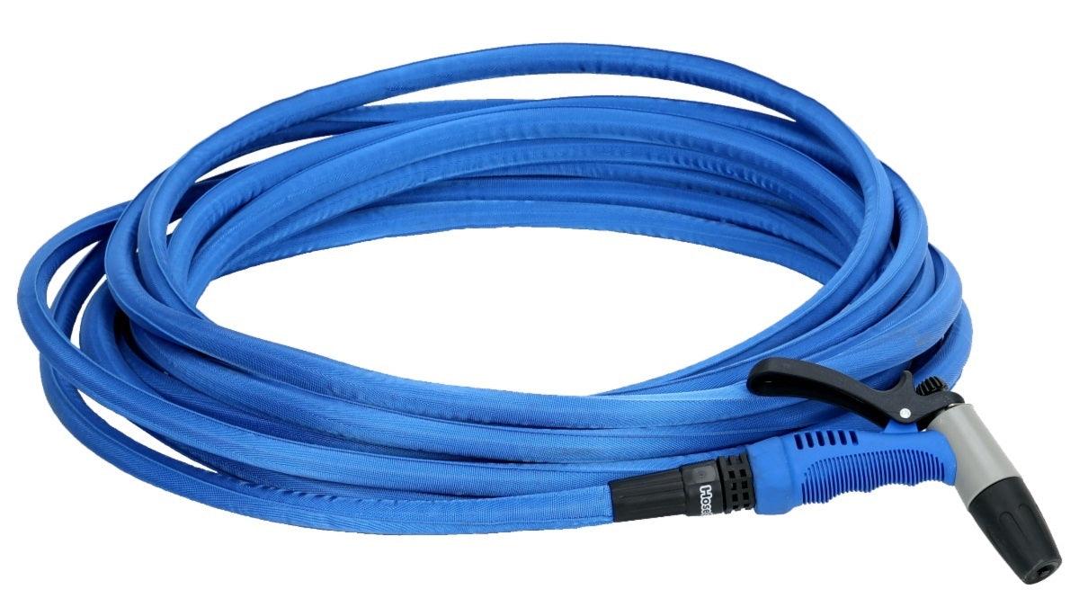 HoseCoil 25' Blue Flexible Hose Kit with Rubber Tip Nozzle - Boat Gear USA