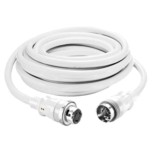 Hubbell Hbl61cm42wled White 50amp Cable W/led 25' - Boat Gear USA