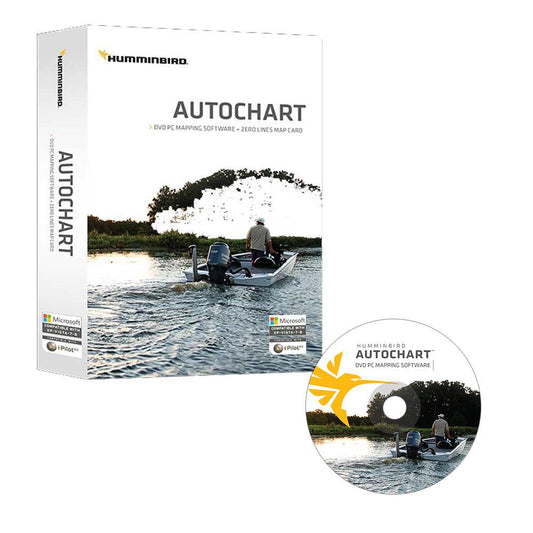 Humminbird Autochart DVD PC Mapping Software w/Zero Lines Map Card - Boat Gear USA