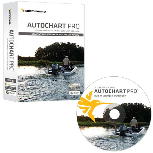 Humminbird AutoChart PRO DVD PC Mapping Software w/Zero Lines Map Card - Boat Gear USA
