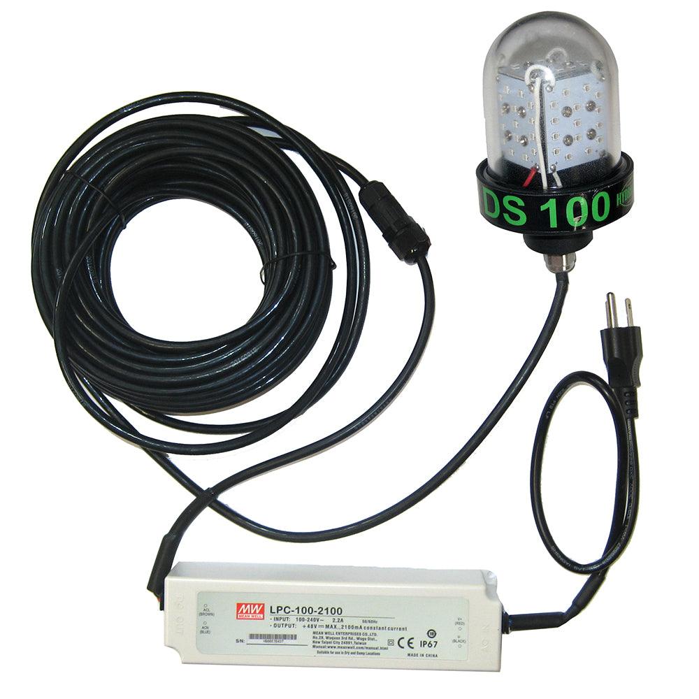 Hydro Glow DS100 100W/120VAC Underwater Dock Light - Green Sinking Style - Boat Gear USA