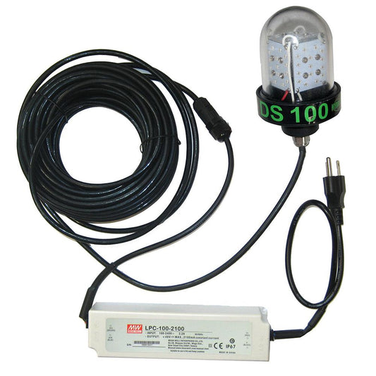 Hydro Glow DS100 100W/120VAC Underwater Dock Light - Green Sinking Style - Boat Gear USA