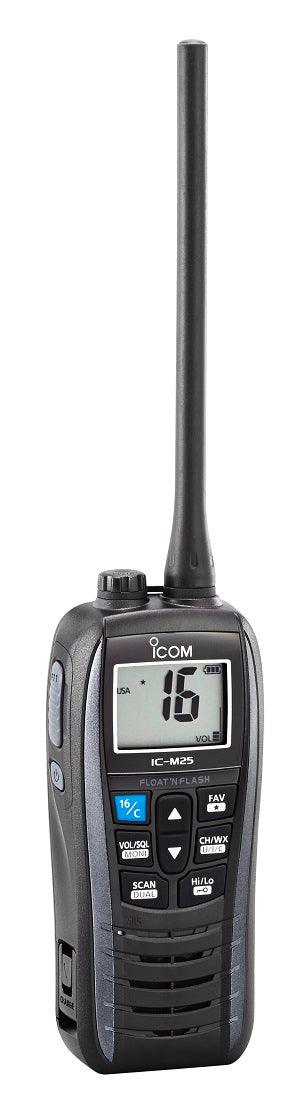 Icom M25 Floating Handheld Vhf Metalic Gray 6 Watts - Boat Gear USA