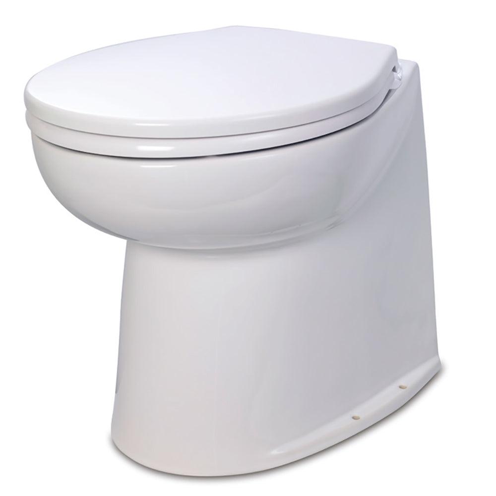 Jabsco Deluxe Flush 14" Straight Back 12V Electric Toilet w/Intake Pump - Boat Gear USA