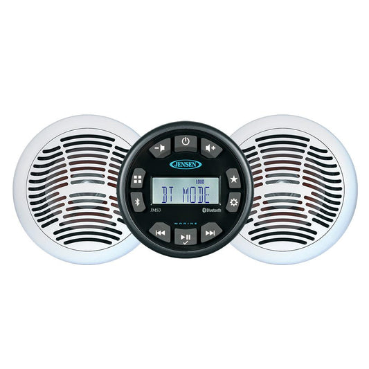 JENSEN JMS3SPKG Stereo and 6.5" Speaker Package - Boat Gear USA