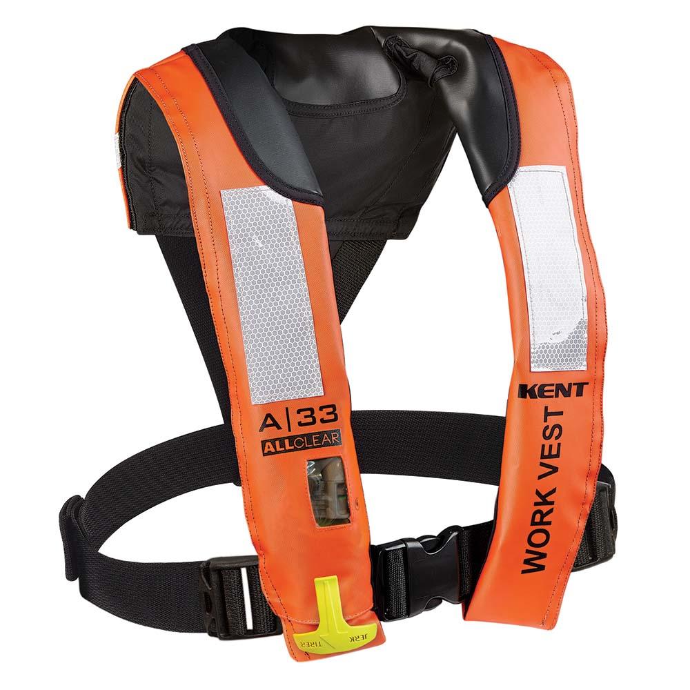 Kent A-33 All Clear Auto Inflatable Work Vest - Boat Gear USA