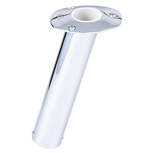 Lee's 15° Stainless Steel Flush Mount Rod Holder - 2" O.D. - Boat Gear USA