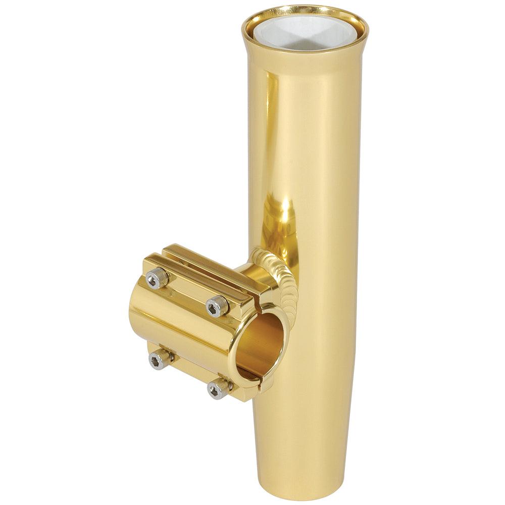 Lee's Clamp-On Rod Holder - Gold Aluminum - Horizontal Mount - Fits 1.050" O.D. Pipe - Boat Gear USA