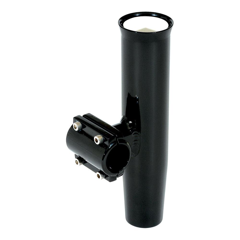 Lee's Clamp-On Rod Holder Horizontal Mount - Aluminum - Pipe Size #5 - 2.375" - 2-3/8" OD - Black - Boat Gear USA