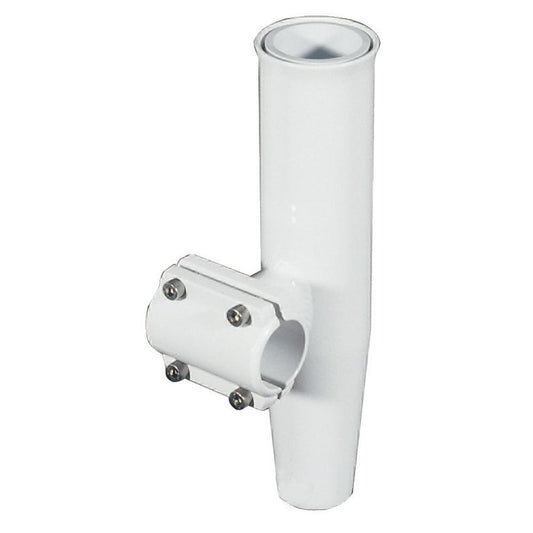 Lee's Clamp-On Rod Holder - White Aluminum - Horizontal Mount - Fits 1.050" O.D. Pipe - Boat Gear USA