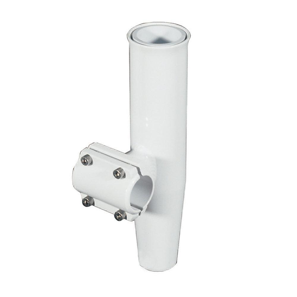 Lee's Clamp-On Rod Holder - White Aluminum - Horizontal Mount - Fits 1.900" O.D. Pipe - Boat Gear USA