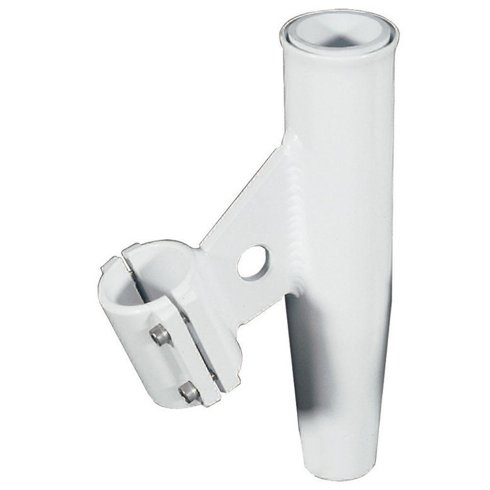 Lee's Clamp-On Rod Holder - White Aluminum - Vertical Mount - Fits 1.050 O.D. Pipe - Boat Gear USA