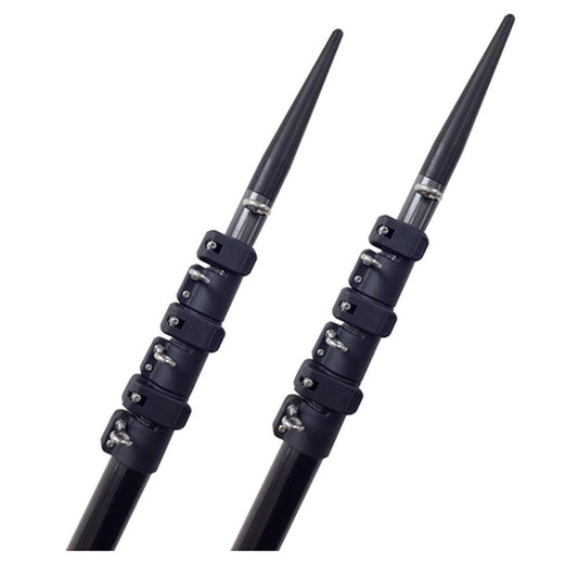 Lee's Tackle 16' Telescoping Carbon Fiber Outrigger Poles Sleeved f/TACO Bases - Boat Gear USA