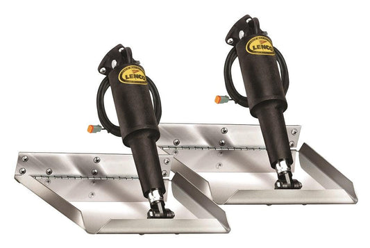 Lenco 12""x9"" Edge Mount Trim Tab Kit 12v Electro Polished - Boat Gear USA