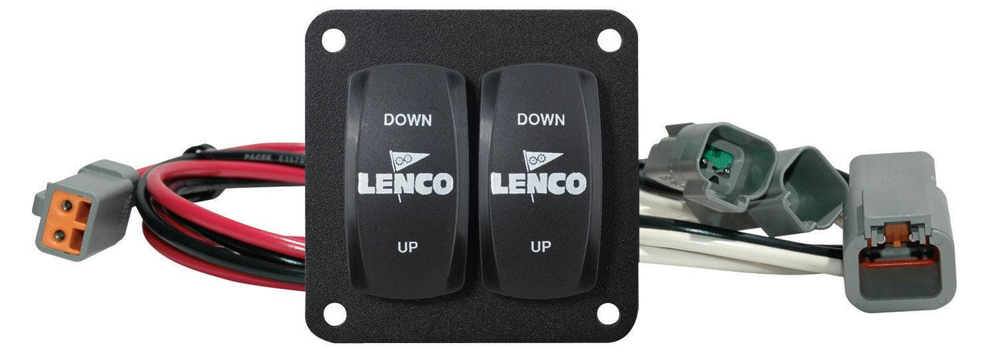 Lenco Double Rocker Switch Kit Single Actuator Systems 12vdc & 24vdc - Boat Gear USA