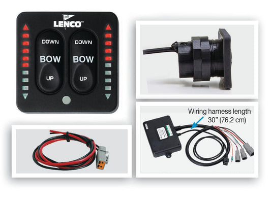Lenco Led Two-piece Indicator Switch With Pigtail For Single Actuator Systems - Boat Gear USA