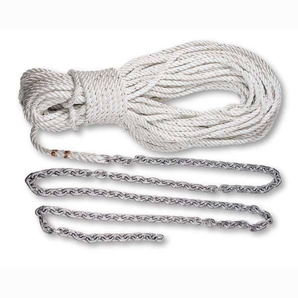 Lewmar 10' 1/4"" G4 Chain W/150' 1/2"" Rope - Boat Gear USA