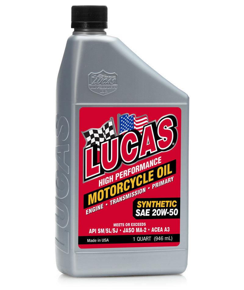 LUCAS OIL - SAE 20W-50 MOTORCYCLE OIL - 10700 - Boat Gear USA