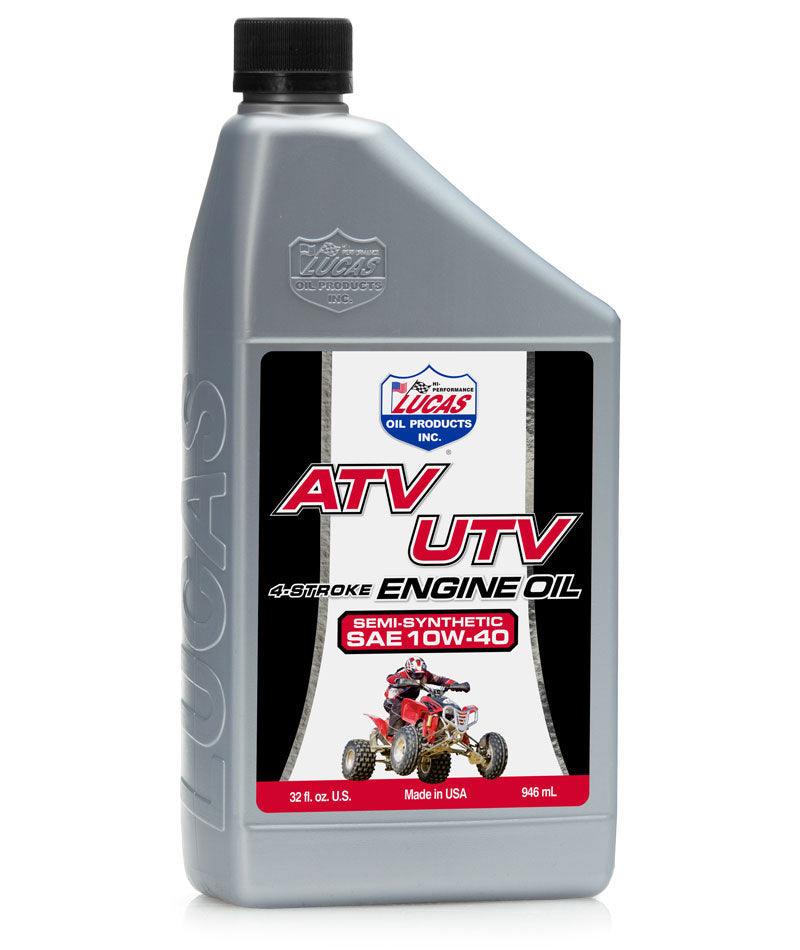 LUCAS OIL - SEMI-SYNTH SAE 10W-40 ATV OIL/6 - 10720 - Boat Gear USA