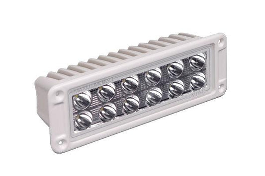 Lumitec Maxillume H60 Flood White LED Flush Mount White Finish 12/24v - Boat Gear USA