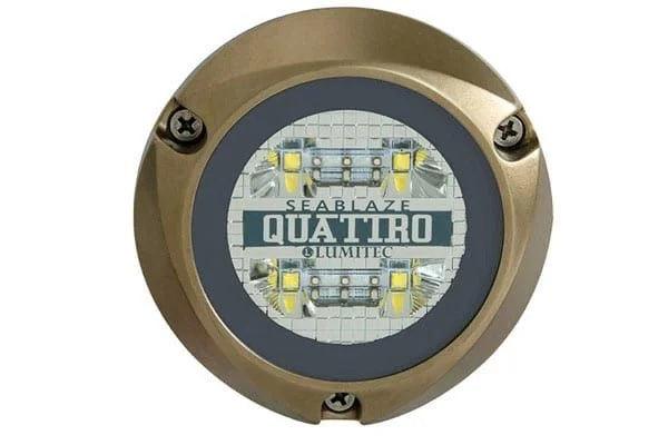 Lumitec Quattro Dual Color Blue/White Surface Mount Bronze Housing 12/24VDC - Boat Gear USA