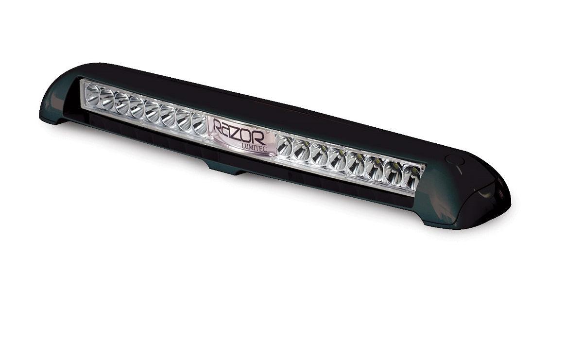 Lumitec Razor Flood Light Bar Flush Mount White LED Black Housing 12/24v - Boat Gear USA