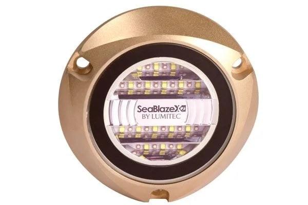 Lumitec Seablaze X2 Dual Color Blue/White LED Surface Mount Bronze Housing 12/24v - Boat Gear USA