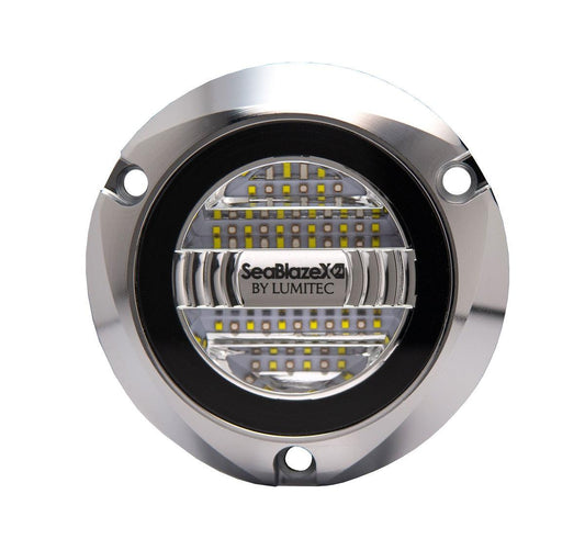 Lumitec Seablaze X2 Dual Color Blue/White LED Surface Mount Polished Housing 12/24v - Boat Gear USA