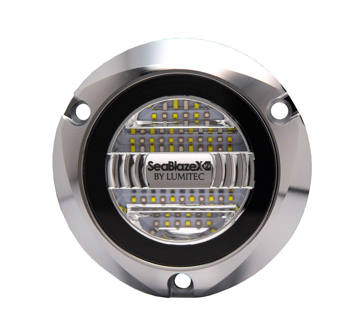 Lumitec Seablaze X2 Spectrum RGBW LED Surface Mount Polished Housing 12/24v - Boat Gear USA