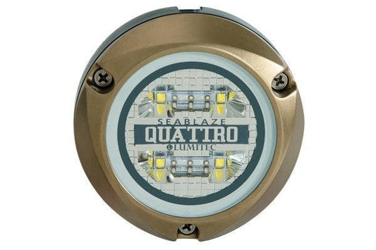 Lumitec Zambezi Quattro Blue/White FOR PONTOON BOATS Bronze Housing 12/24v LED - Boat Gear USA